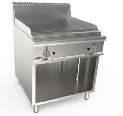Gasgriddleplatte 800 mm breit Standgerät glatt